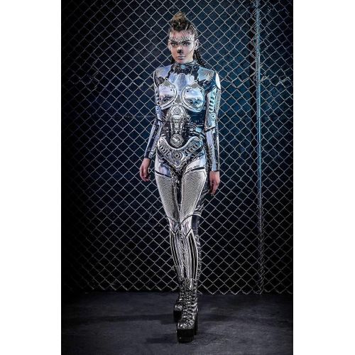 Déguisement De Cyborg Pour Femme ¿ Idéal Pour Halloween Et Noël En Couple