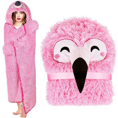 Grande Couverture À Capuche Pour Femme 2023 - Flamant Rose