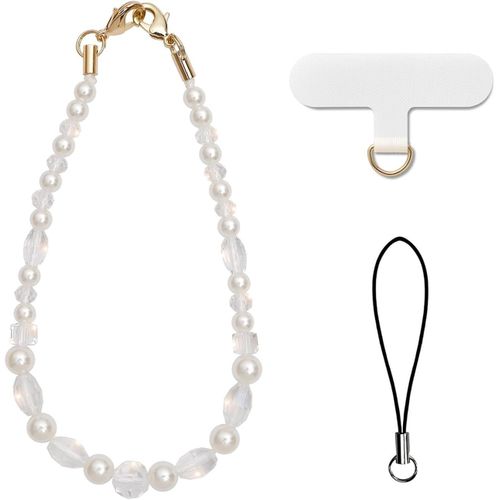 Ershi-Chaîne De Téléphone Portable Avec Perles Universelles - Pendentif De Téléphone Portable - Courte - Dragonne Pour Téléphone P[1