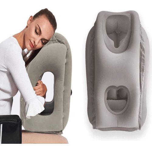 Ershi-Coussin De Voyage Portable,Coussin De Voyage Gonflable Portable,Oreiller De Voyage Gonflable,Coussin De Voyage Avec Support [8