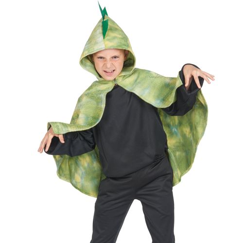 Cape De Dinosaure Vert Enfant - Taille: Taille Unique