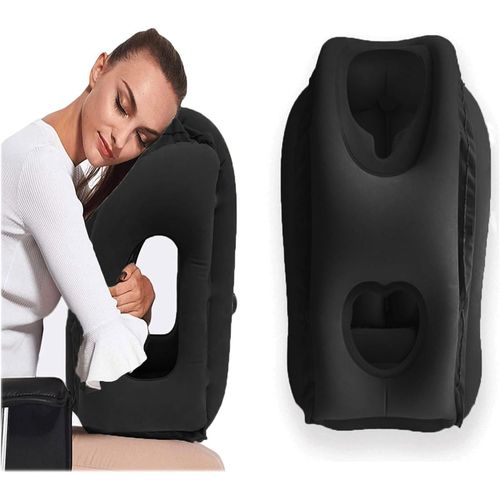 Ershi-Coussin De Voyage Portable,Coussin De Voyage Gonflable Portable,Oreiller De Voyage Gonflable,Coussin De Voyage Avec Support [3