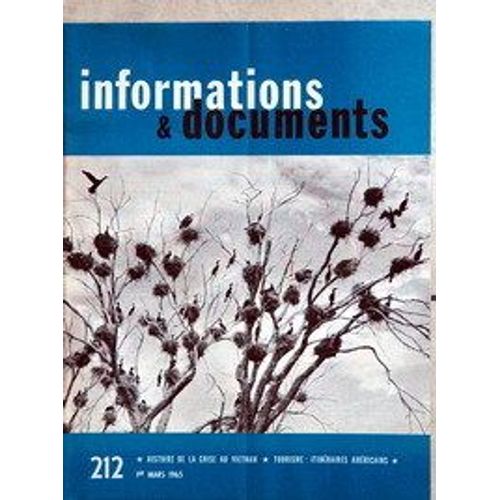 Informations Et Documents N° 212 Du 01/03/1965