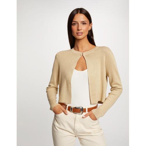 Gilet Manches Longues À Col Rond Dore Femme