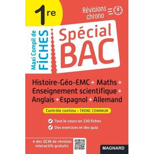 Spécial Bac Maxi Compil De Fiches Contrôle Continu 1re Bac 2025