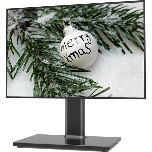 ERSHI-Support TV universel HT06B-001 avec support mural pour 27 à 60 pouces réglable en hauteur, base en verre trempé robuste, peu[4