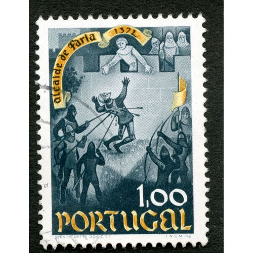 Timbre Oblitéré Portugal, Alcaide De Faria, 1372, 1.00