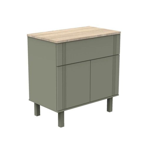 Commode 1 Tiroir 2 Portes Eleonore Kaki - Sauthon Meubles