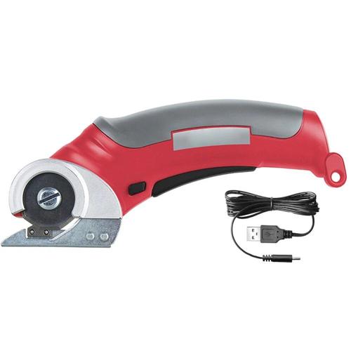 Rouge - Ciseaux électriques sans fil rechargeables USB, outil de coupe multifonction, portable, bricolage, grill en cuir, coupe-carton, 4.2V
