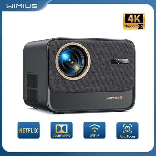 Videoprojecteur WiFi Bluetooth Intelligent WIMIUS Projecteur FHD 1080p Système Android 850 lumens ANSI mise au point automatique