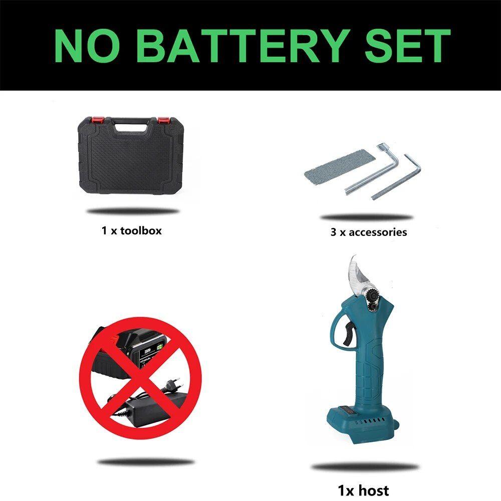Pas de batterie - Sécateur électrique sans fil sans balais, sécateur,  coupe-branches, arbre fruitier, bonsaï, compatible avec Makita, batterie  18V, 4 vitesses