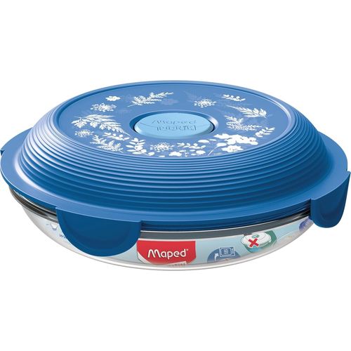ERSHI-Picnik - Assiette à Déjeuner en Verre avec Couvercle Etanche - Bol Boite Alimentaire Compatible Micro-Ondes, Four et Lave-Va[3