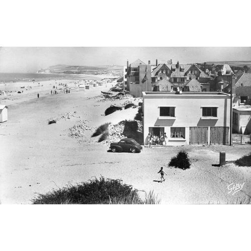 Carte Postale Année 1953 N° 10 Wissant - 62 - Pas De Calais - La Plage Et Les Villas - Automobiles ...Ecrite Et Timbree - Photo Veritable Editions Gaby / Artaud Pere Et Fils