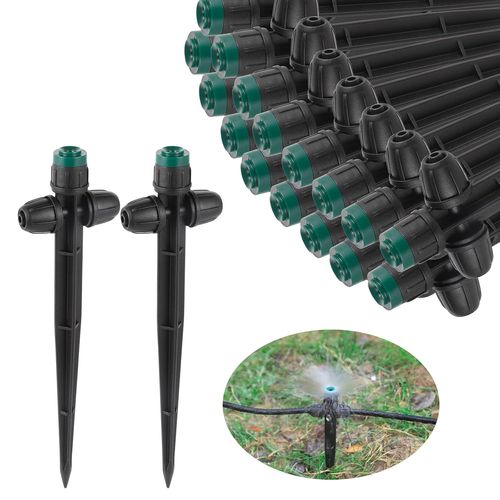 ERSHI-Lot De 30 PulvéRisateurs D'Irrigation Goutte à Goutte Pour Tuyau D'Arrosage De 1/4"", RéGlable à 360 ° Sur Piquet De 6,5"" Pou[3