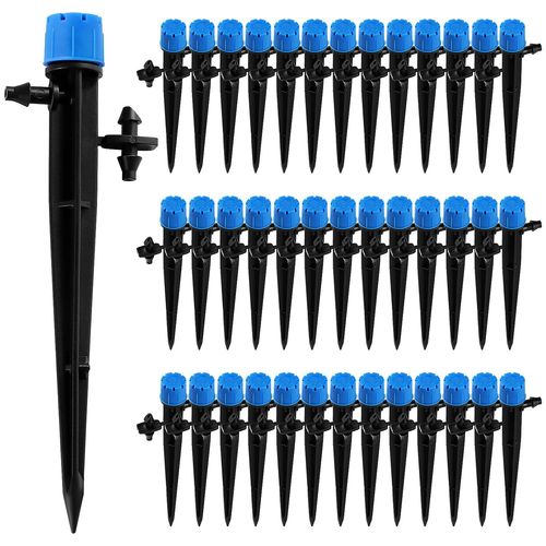 ERSHI-40 Pièces Goutteur Irrigation Réglable, 360 Degrés 8-Trou Micro Asperseur Goutte à Goutte pour Tube 4/7mm, Goutteur d'irriga[1
