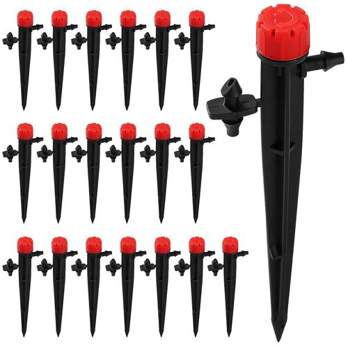 ERSHI-20 Pièces Goutteur Irrigation Réglable, 360 Degrés 8-Trou Micro Asperseur Goutte à Goutte pour Tube 4/7mm, Goutteur d'irriga[1