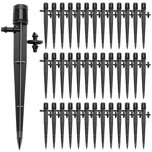 ERSHI-40 Pièces Goutteur Irrigation Réglable, 360 Degrés Micro Asperseur Goutte à Goutte pour Tube 4/7 mm, Goutteur d'irrigation I[1