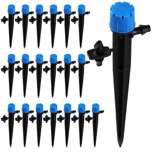 ERSHI-20 Pièces Goutteur Irrigation Réglable, 360 Degrés 8-Trou Micro Asperseur Goutte à Goutte pour Tube 4/7mm, Goutteur d'irriga[1