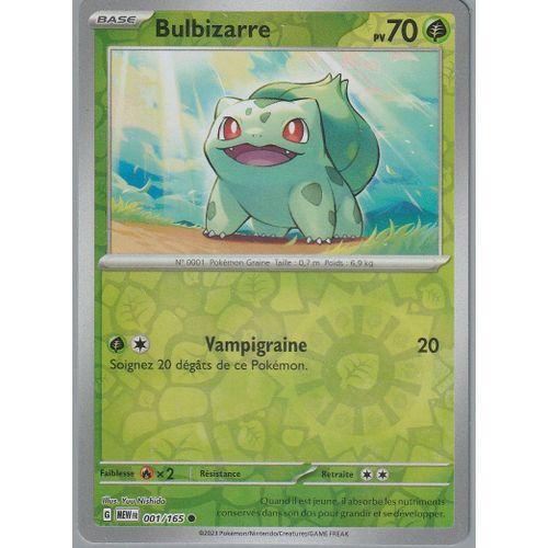 Carte Pokémon - Bulbizarre - 001/165 - Reverse - Ev3,5 151 Mew