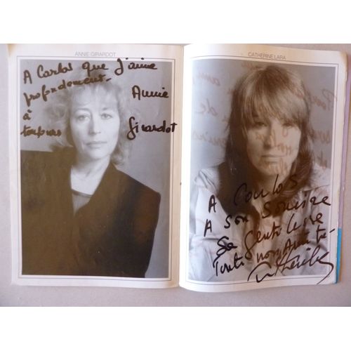 Autographes Du Spectacle "Revue Et Corrigée" Girardot, Lara, Decout, Roquel, Jakie Quartz, Agathe De, Signatures Et Envois De Chacun Pour Carlos