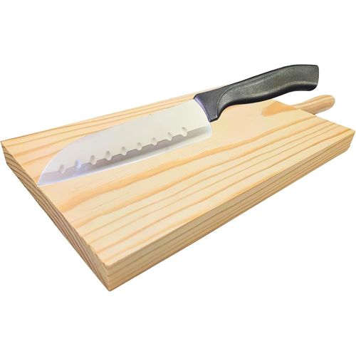 Ershi-Planche + Couchiil, Planche À Découper En Bois Naturel + Couteau De Cuisine De Chef. Planche De Cuisine, Ne Défie Pas Les Co[1