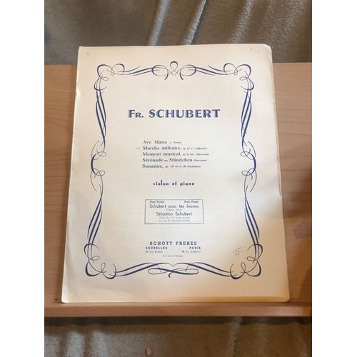 Franz Schubert Marche Militaire Partition Violon Piano Strens Ed. Schott