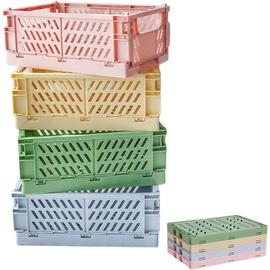 Boîte de rangement pliante en plastique, caisse empilable, paniers de  rangement pour la maison, la cuisine