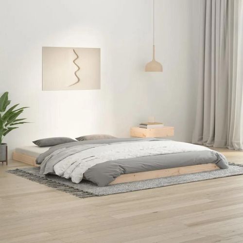 Cadre De Lit Sans Matelas 150x200 Cm Bois Massif De Pin