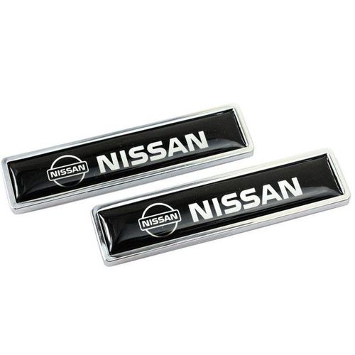 2x Emblèmes Nissan Ailes Portes Coffre Intérieur (58x14 Mm)
