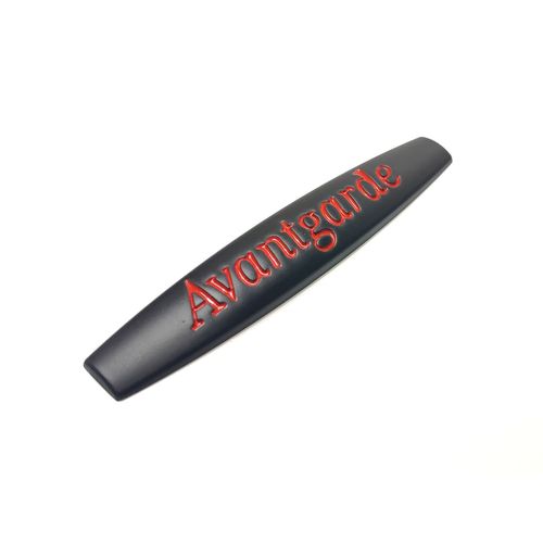 2 Emblèmes Avantgarde Ailes Fender Noir Rouge Mercedes Benz 98x17mm