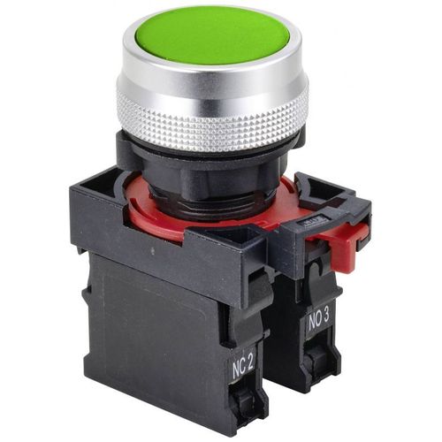 Tru Components Bouton poussoir 22 mm à verrouillage ONPOW26-11Z/G, Bouton + interrupteur