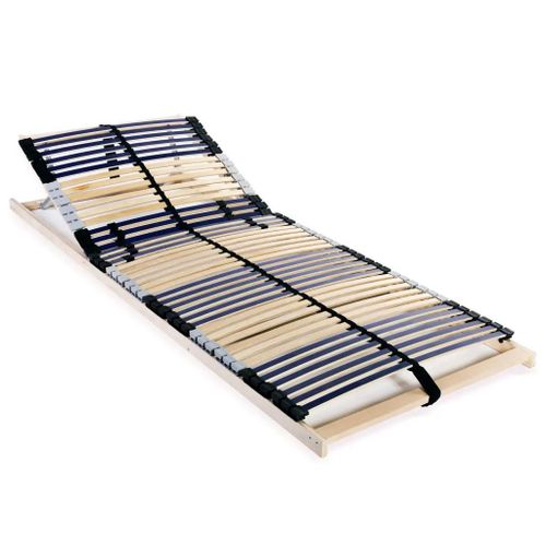 Sommier à lattes sans matelas avec 42 lattes 7 zones 80x200 cm