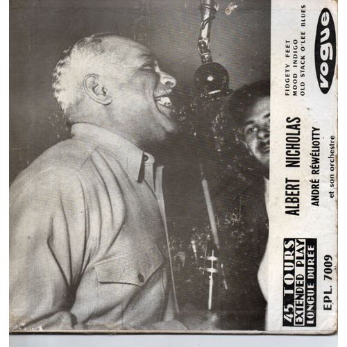 Albert Nicholas/André Réwéliotty "Fidgety Feet" Vinyle 45 T 17 Cm - Ep Vogue