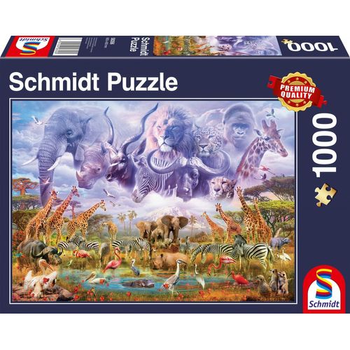 Puzzles Animaux Autour Dun Point Deau, 1000 Pcs
