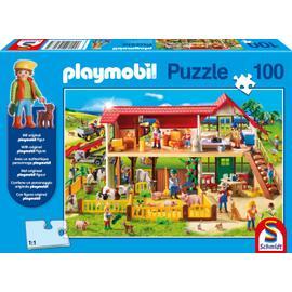 Playmobil - Puzzle 100 pièces : La Ferme : Playmobil - Animaux - Rue du  Commerce