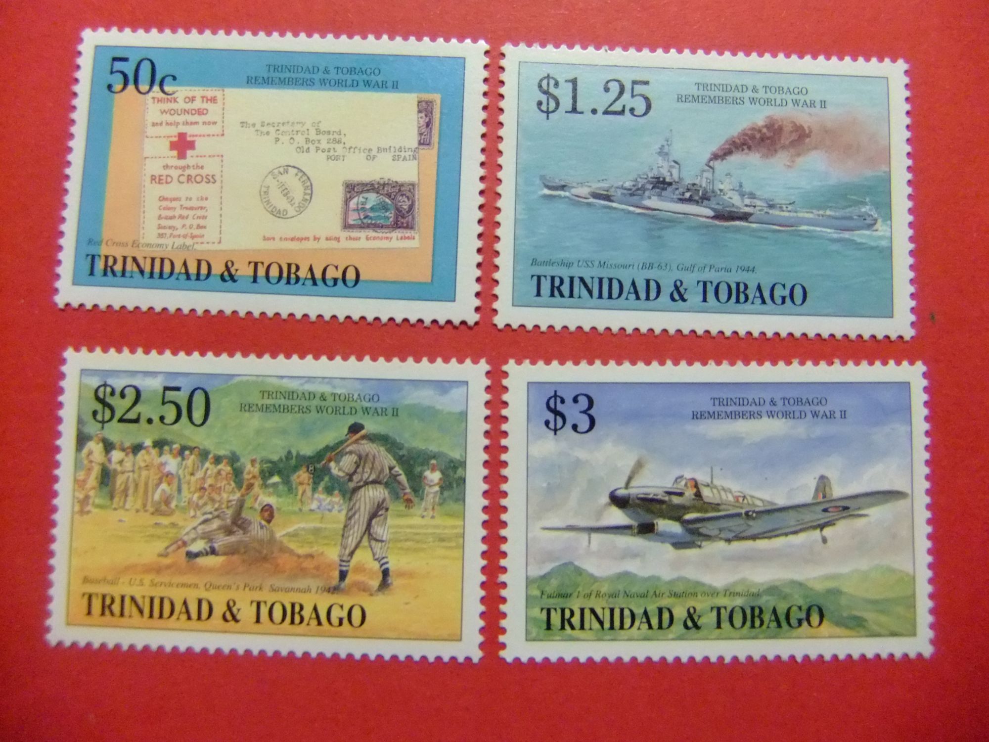 51 Trinidad, Tobago, 1996 / Souvenirs De La Seconde Guerre Mondiale / Yvert 716 / 719 Neuf