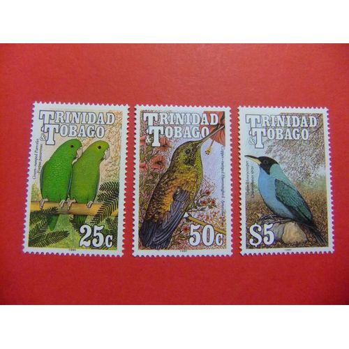 51 Trinidad Tobago 1990 / Faune, Oiseaux / Yvert 652 + 654 + 659 Mnh