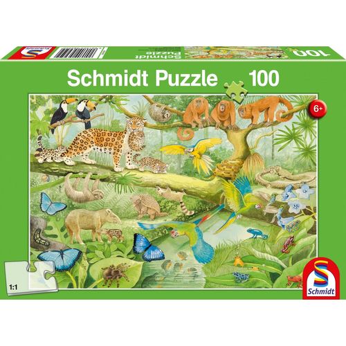 Puzzles Animaux De La Forêt Équatoriale, 100 Pcs