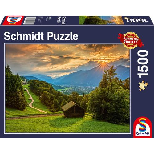 Puzzles Coucher De Soleil Sur Le Village De Montagne De Wamberg