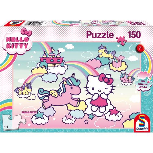 Puzzles Licorne De Kitty, 150 Pcs, Effet Scintillant
