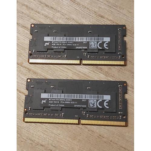 RAM DDR4 8go (2x4go) pour Apple iMac 21 et 27 pouces