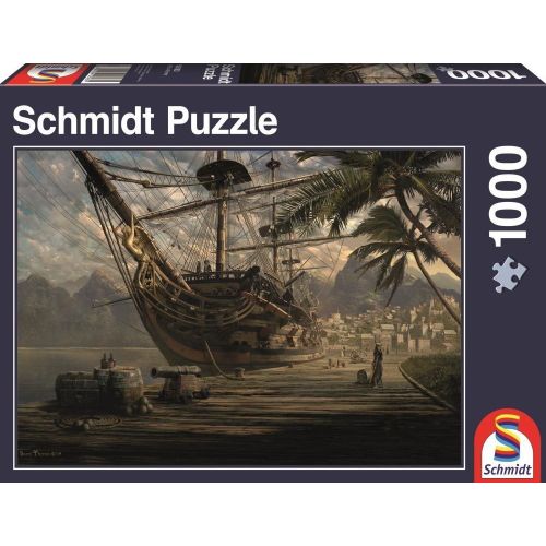 Puzzles Bateau Au Port, 1000 Pcs