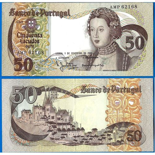 Portugal 50 Escudos 1980 Europe Escudo Billet Reine Isabel