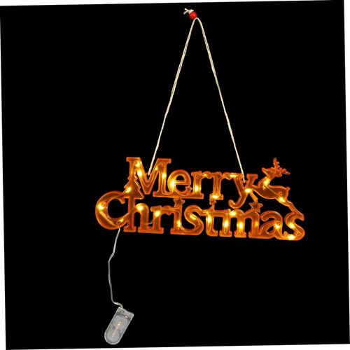 Noël Lettrage LED Joyeux Noël Signe Porte Signe Lumières Signe Décorations D'arbre de Noël pour L'intérieur de Noël(Jaune)