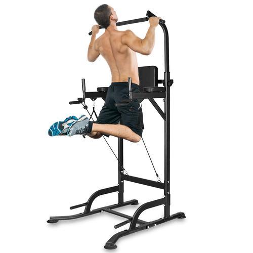 Barre De Traction Ajustable - Bigzzia Musculation Dips Station - Pullup Power Tower Pour Musculation À Domicile, 150 Kg Max