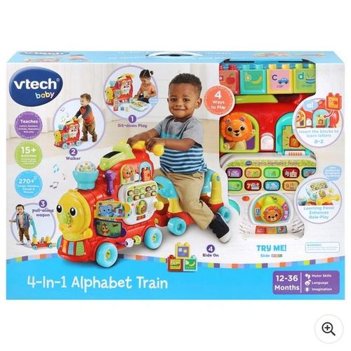 Vtech 4-In-1 Alphabet Train Set Baby Walker With Lights Sounds And Songs