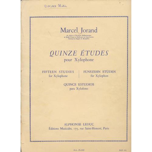 Quinze Études Pour Xylophone. Marcel Jorand