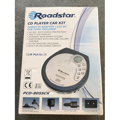 Roadstar cd player car kit portable , adaptateur cassette ¿ PCD-8055CK