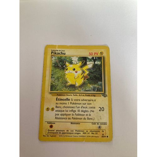 Carte Pokémon Pikachu Année 1995