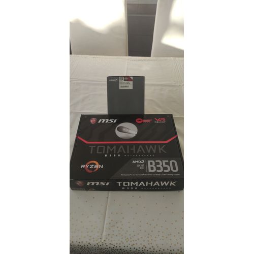 Kit carte mère MSI tomahawk B350 + AMD ryzen 5 1600 + 2 x 8 ram Gskill